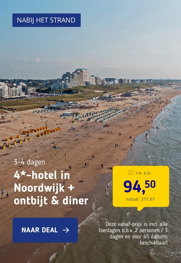 4*-hotel in Noordwijk + ontbijt & diner