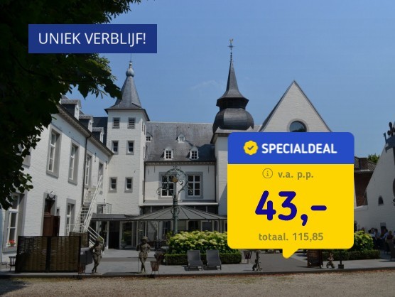 4*-kasteelhotel Zuid-Limburg + ontbijt