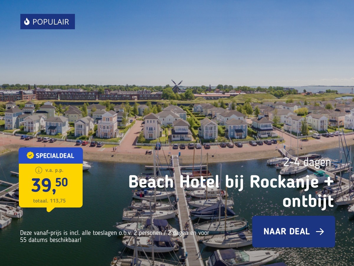 Beach Hotel bij Rockanje + ontbijt