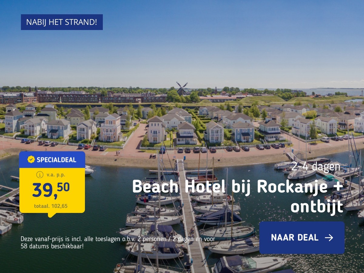 Beach Hotel bij Rockanje + ontbijt